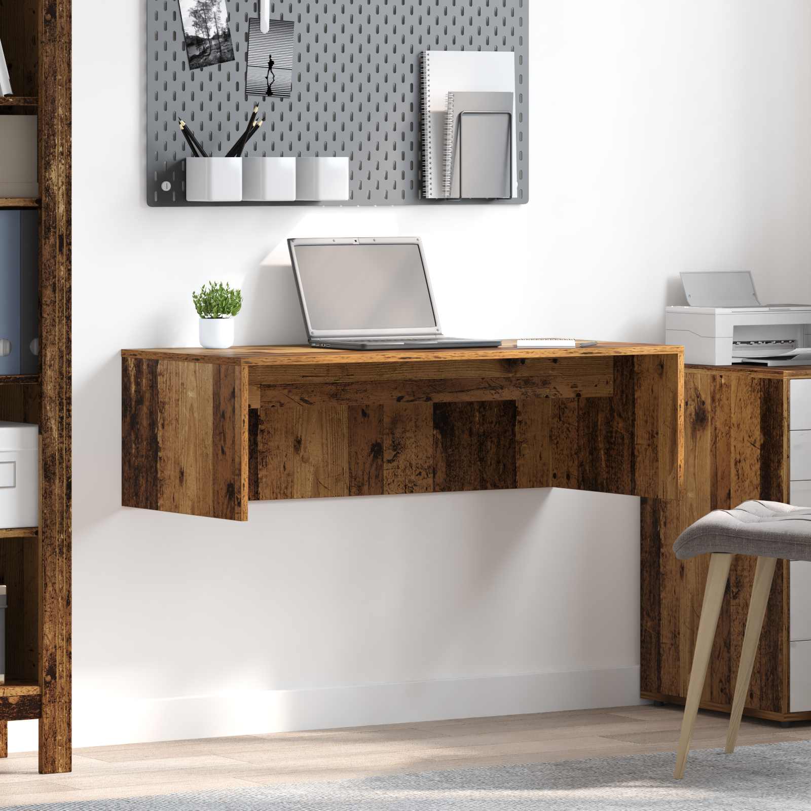 Birou montat pe perete Pe perete Lemn Vechi 100 x 45 x 30 cm — imaginea 2