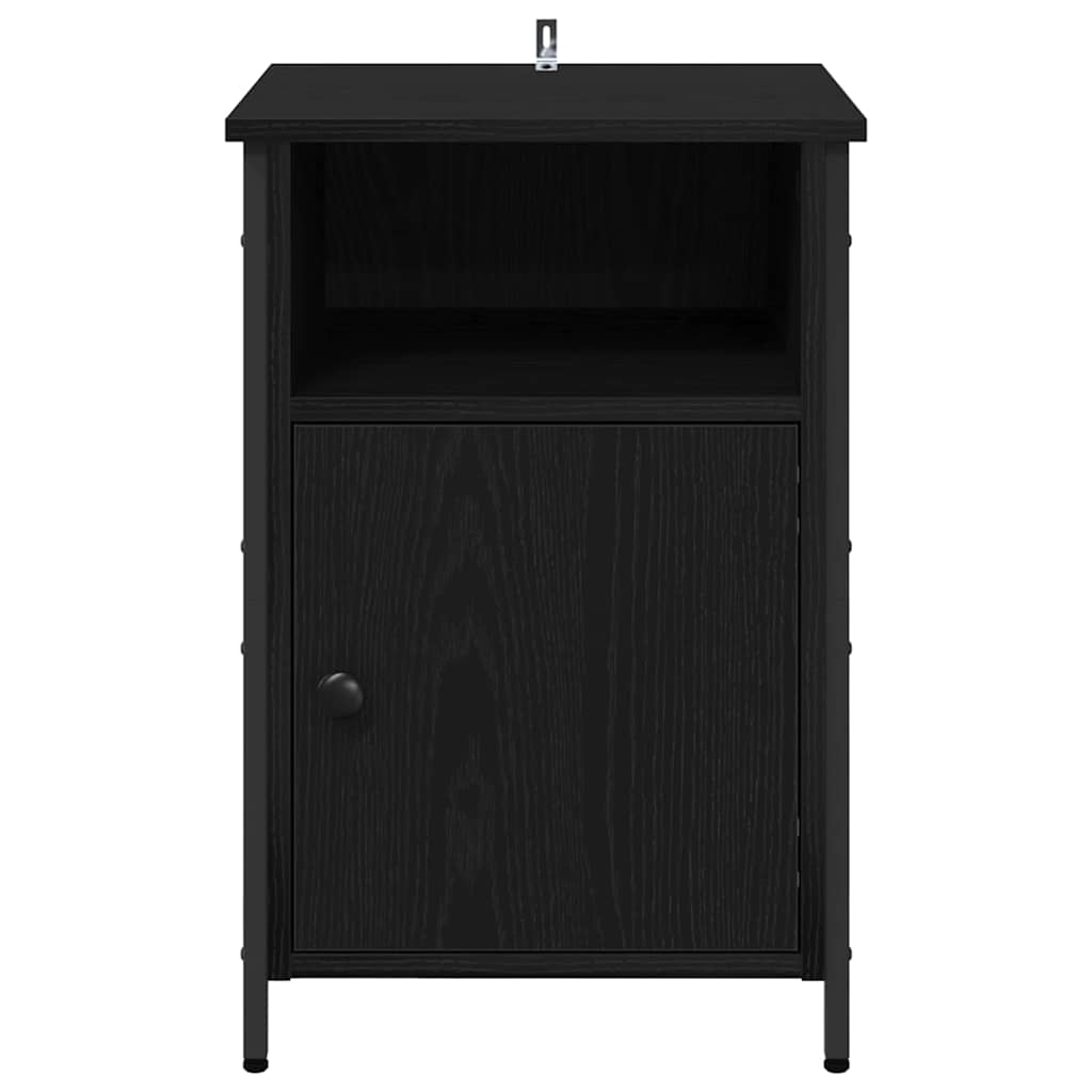 Noptiera 2 pcs Stejar Negru 40 x 42 x 60 cm — imaginea 8