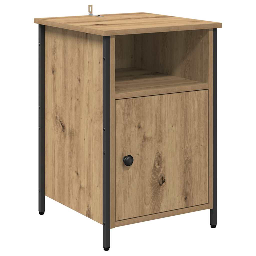 Noptiera 2 pcs Stejar Artizanal 40 x 42 x 60 cm — imaginea 7