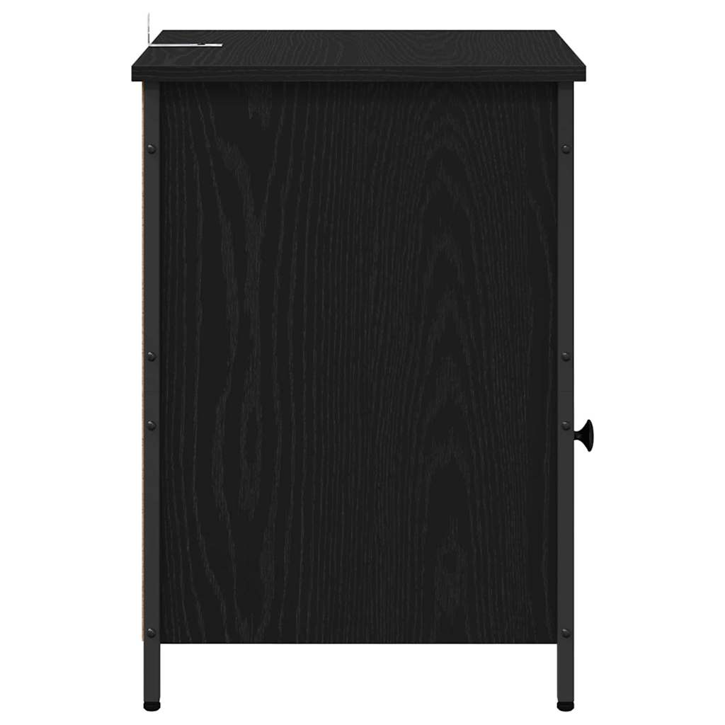 Noptiera 2 pcs Stejar Negru 40 x 42 x 60 cm — imaginea 9