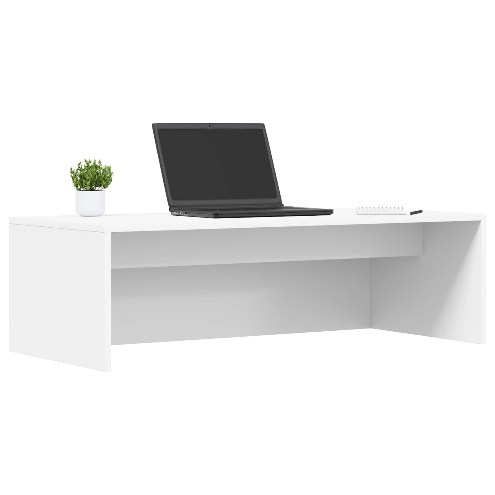 Birou montat pe perete Alb 100 x 45 x 30 cm Lemn compozit — imaginea 3