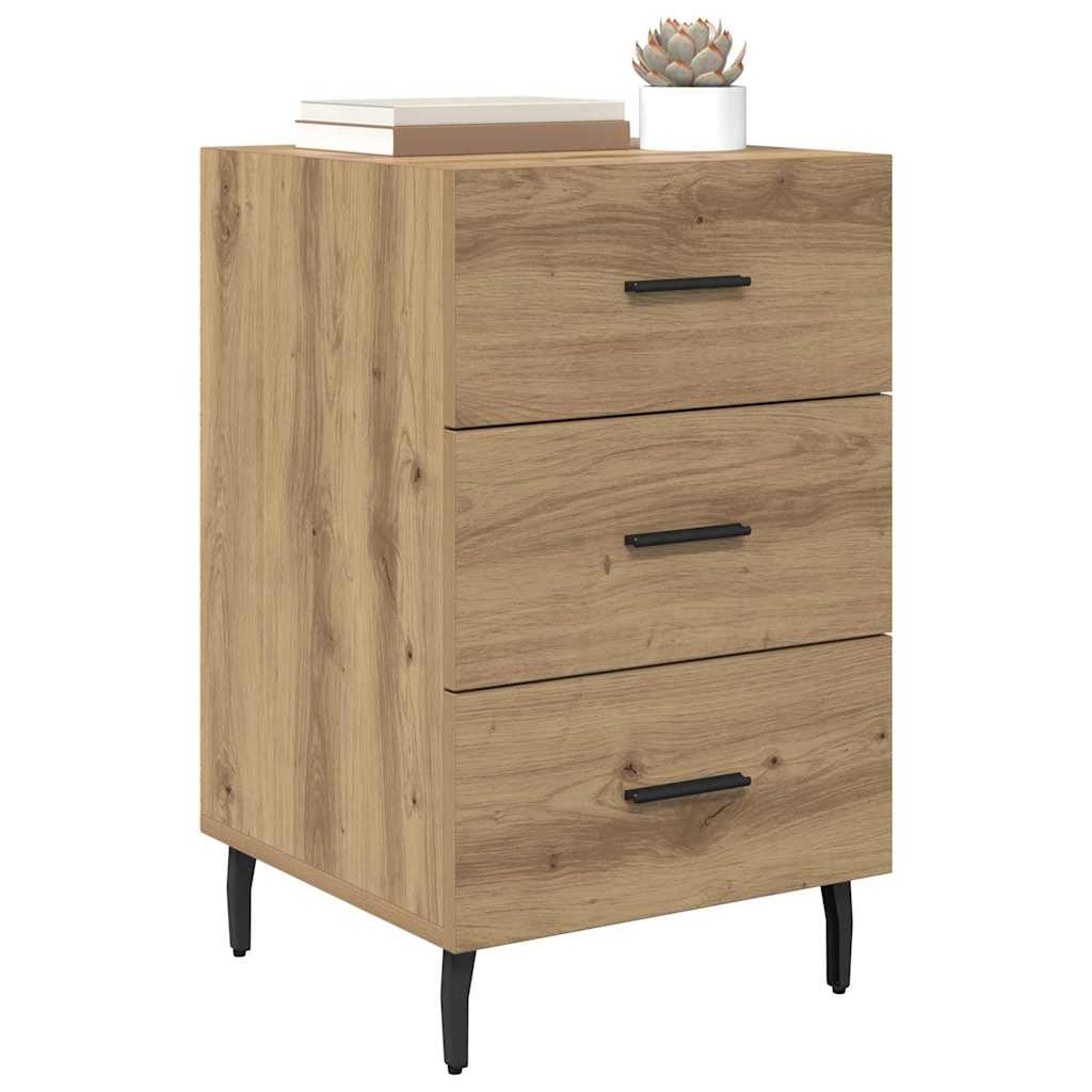 Noptiera Stejar Artizanal 40 x 40 x 66 cm Lemn compozit — imaginea 4