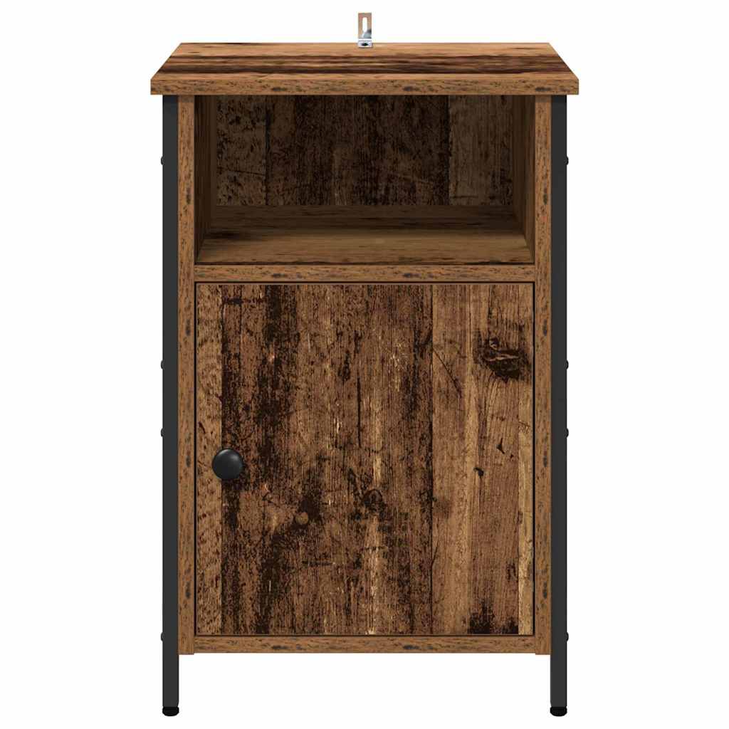 Noptiera 2 pcs Lemn vechi 40 x 42 x 60 cm Lemn compozit — imaginea 8