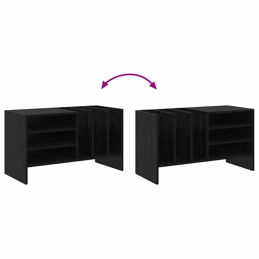 Dulap pentru discuri de vinil Stejar Negru 78,5 x 35 x 45 cm — imaginea 11