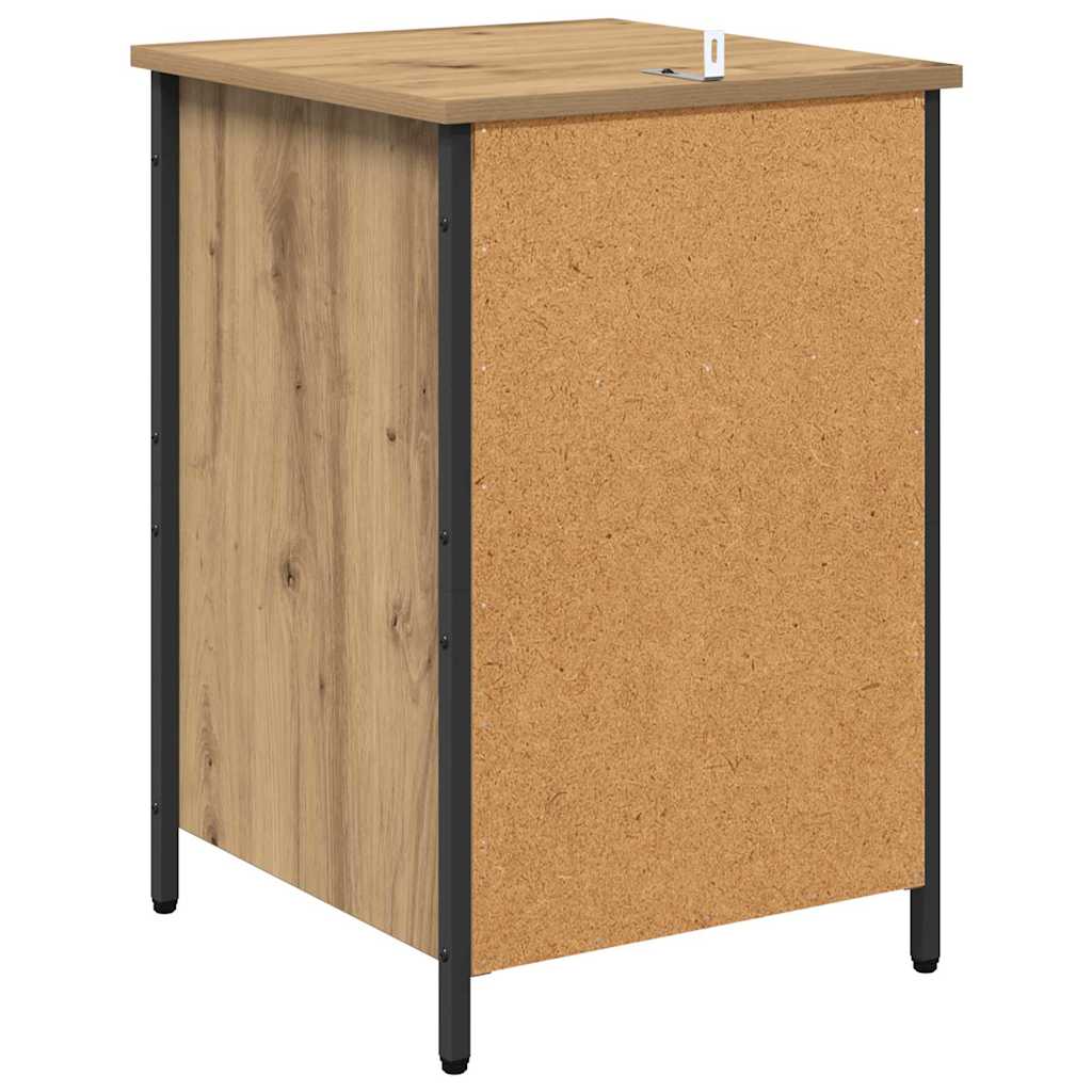 Noptiera 2 pcs Stejar Artizanal 40 x 42 x 60 cm — imaginea 10