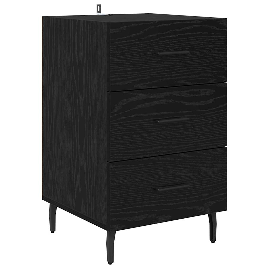 Noptiera Stejar Negru 40 x 40 x 66 cm Lemn compozit