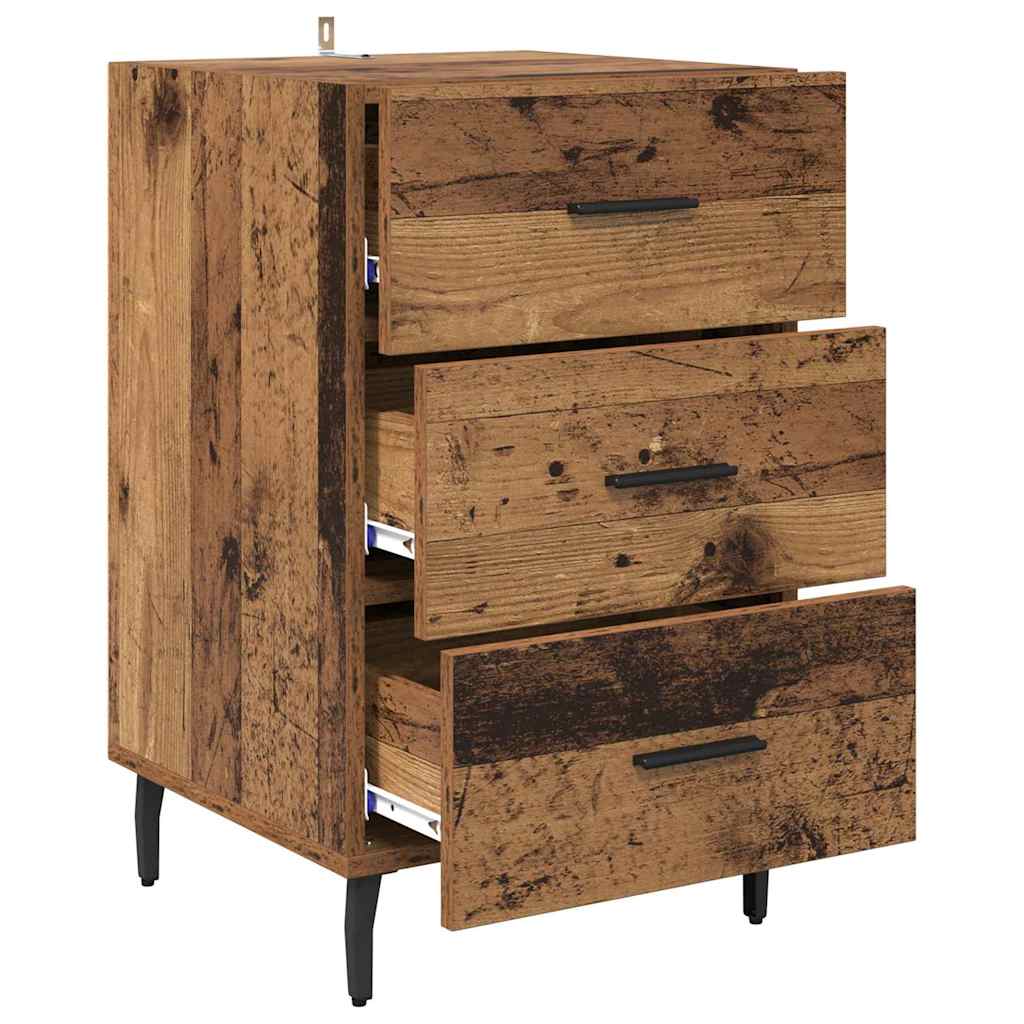 Noptiera Lemn vechi 40 x 40 x 66 cm Lemn compozit — imaginea 6