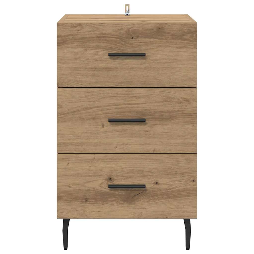 Noptiera Stejar Artizanal 40 x 40 x 66 cm Lemn compozit — imaginea 7