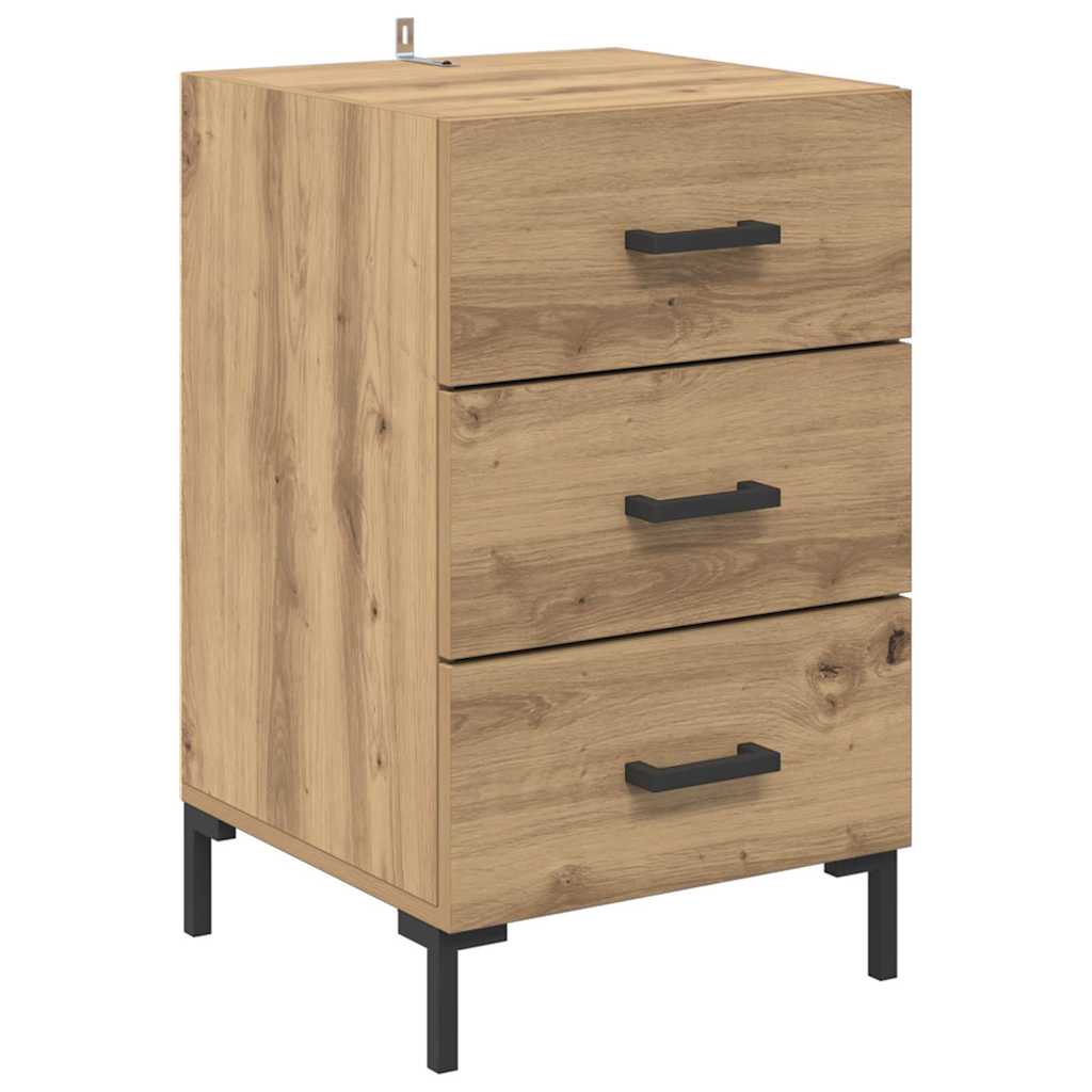 Noptiera Stejar Artizanal 40 x 40 x 66 cm Lemn compozit