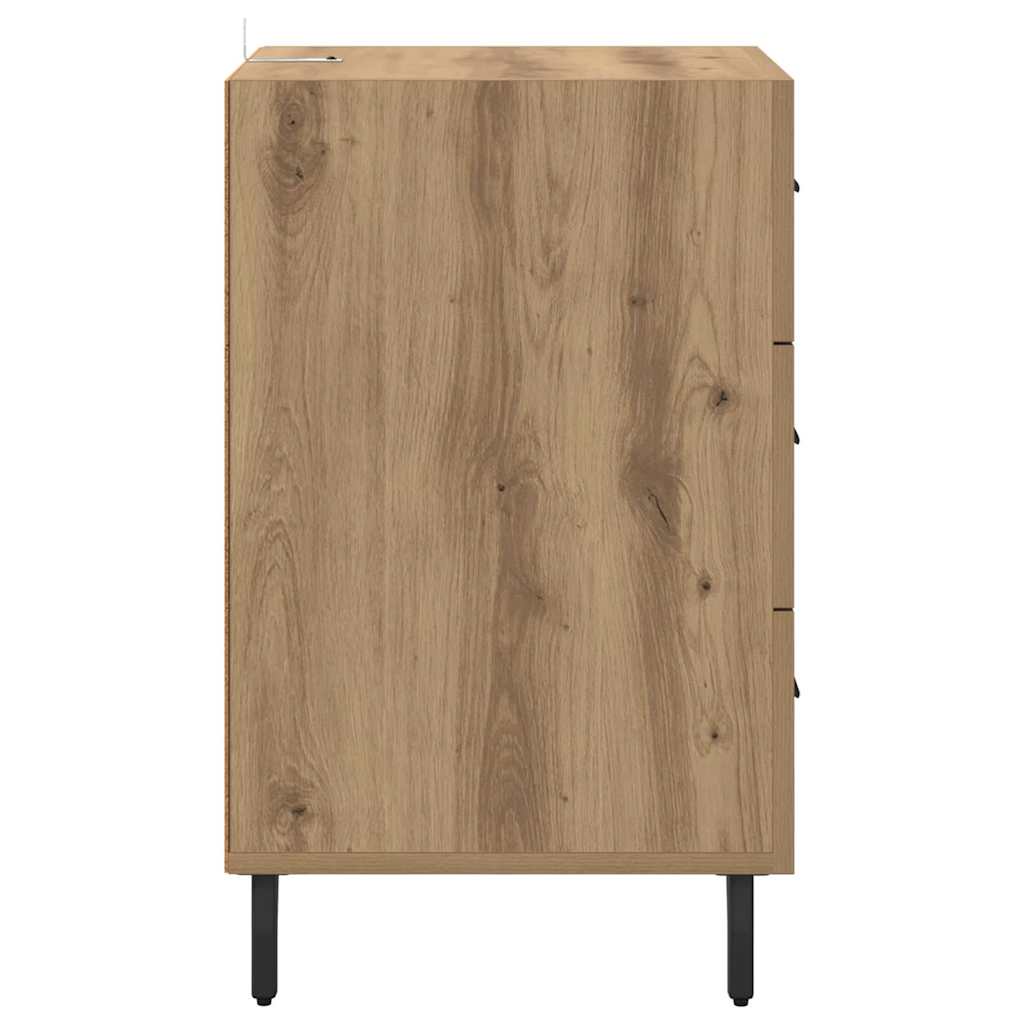 Noptiera Stejar Artizanal 40 x 40 x 66 cm Lemn compozit — imaginea 8