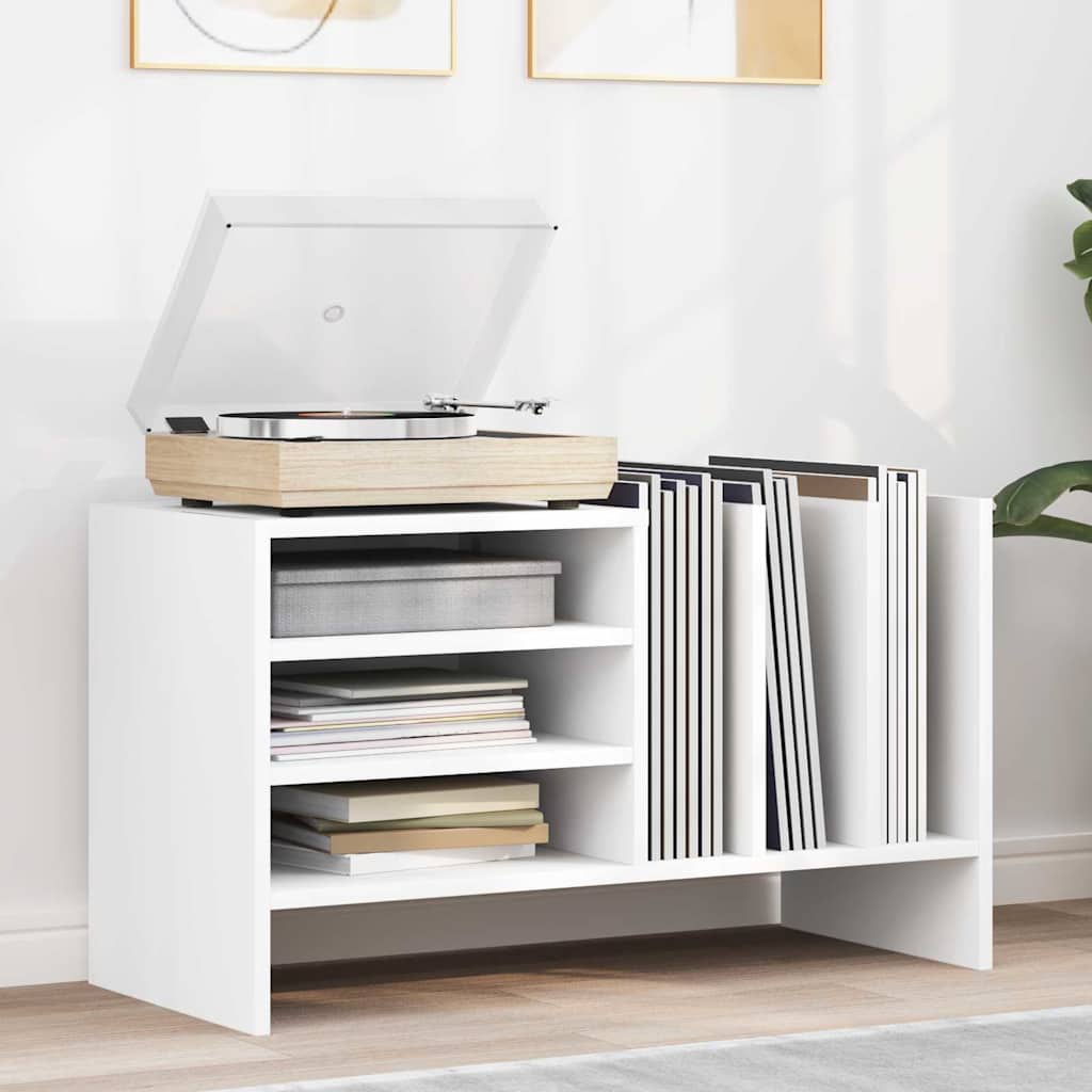 Dulap pentru discuri de vinil cu raft Alb 78,5 x 35 x 45 cm — imaginea 2