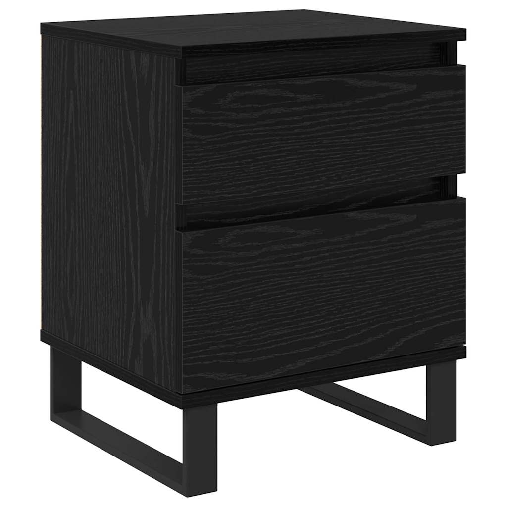 Noptiera cu sertar 2 pcs Stejar Negru 40 x 35 x 50 cm — imaginea 6