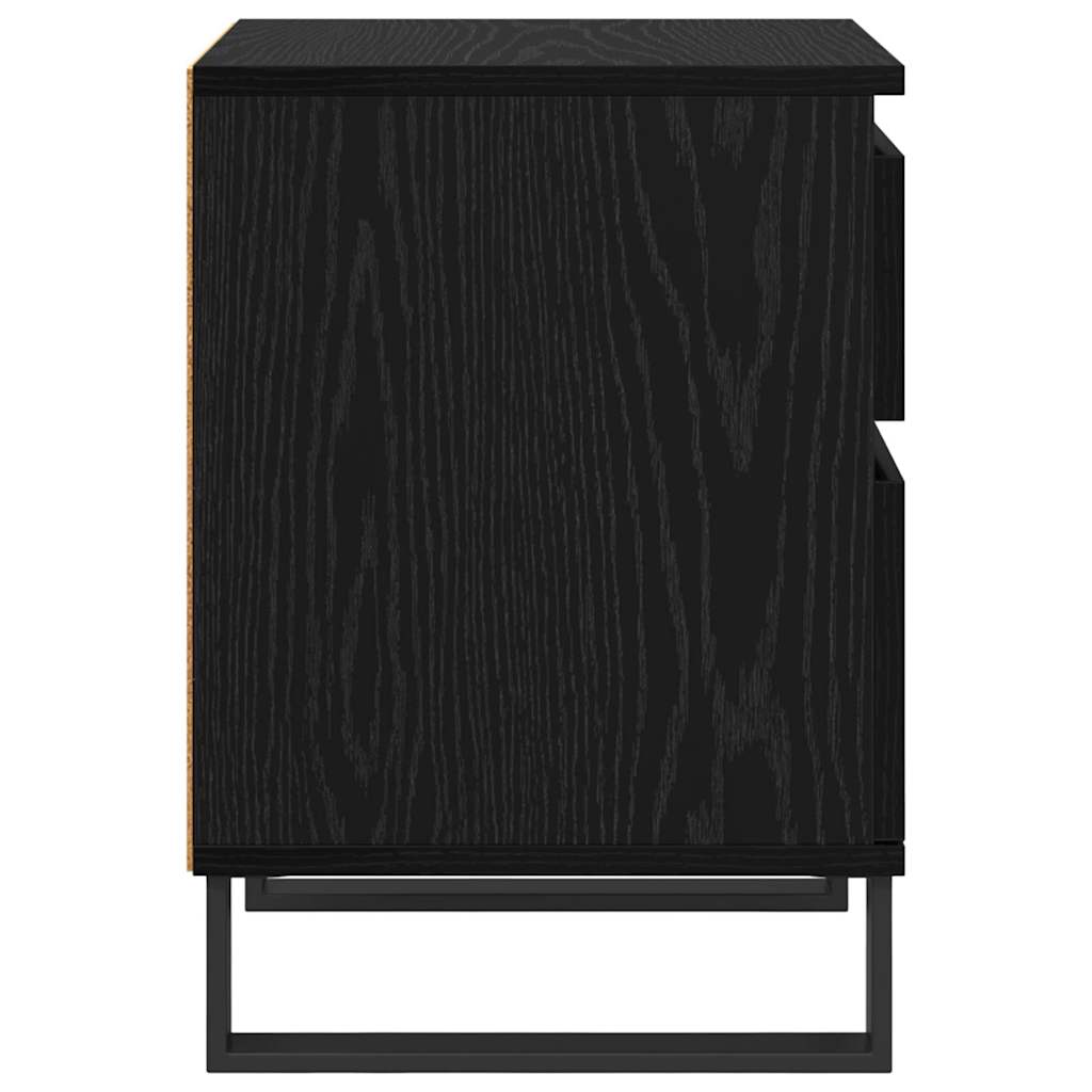 Noptiera cu sertar 2 pcs Stejar Negru 40 x 35 x 50 cm — imaginea 8