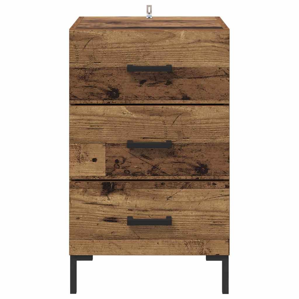 Noptiera Lemn vechi 40 x 40 x 66 cm Lemn compozit — imaginea 7