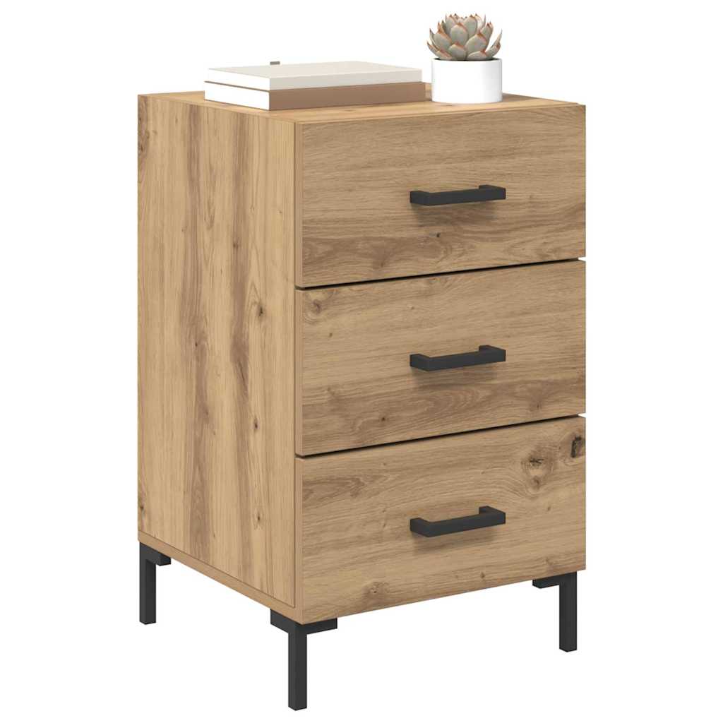 Noptiera Stejar Artizanal 40 x 40 x 66 cm Lemn compozit — imaginea 4