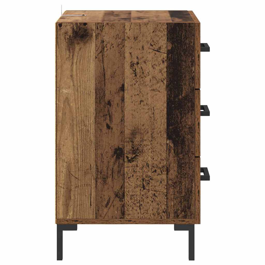 Noptiera Lemn vechi 40 x 40 x 66 cm Lemn compozit — imaginea 8