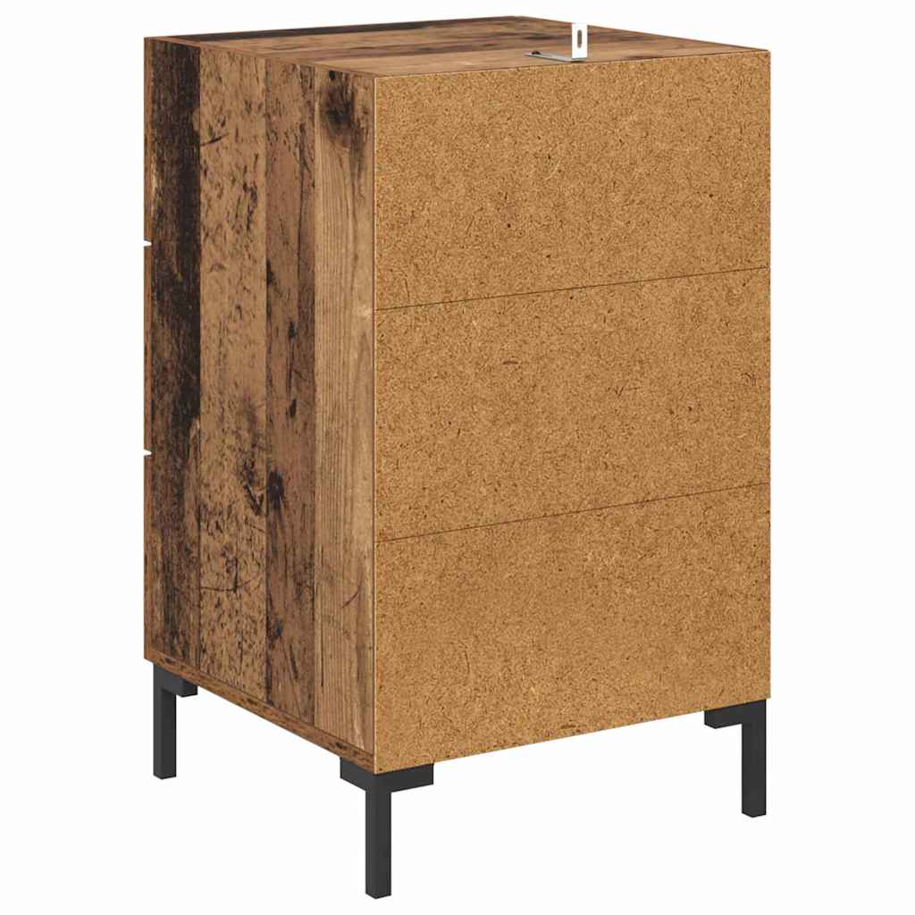 Noptiera Lemn vechi 40 x 40 x 66 cm Lemn compozit — imaginea 9