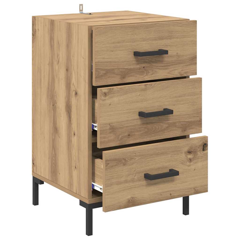 Noptiera Stejar Artizanal 40 x 40 x 66 cm Lemn compozit — imaginea 6