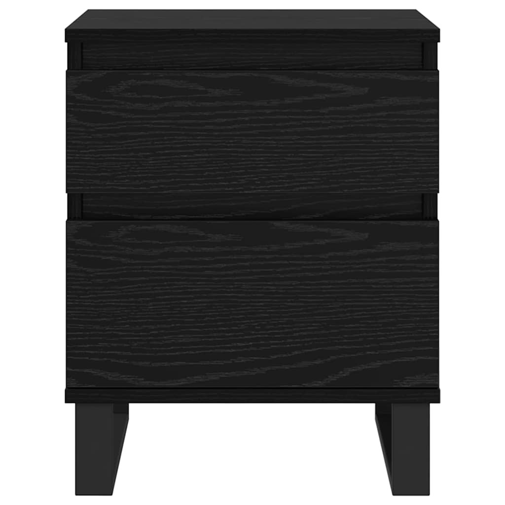Noptiera Stejar Negru 40 x 35 x 50 cm Lemn compozit — imaginea 7