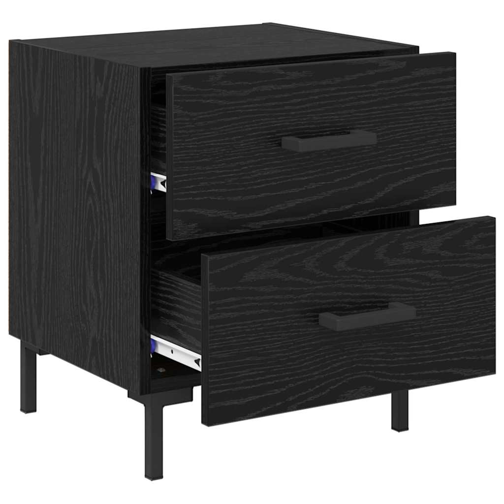 Noptiera cu sertar 2 pcs Stejar Negru 40 x 35 x 47,5 cm — imaginea 6