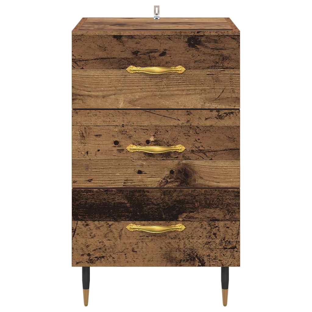 Noptiera Lemn vechi 40 x 40 x 66 cm Lemn compozit — imaginea 7