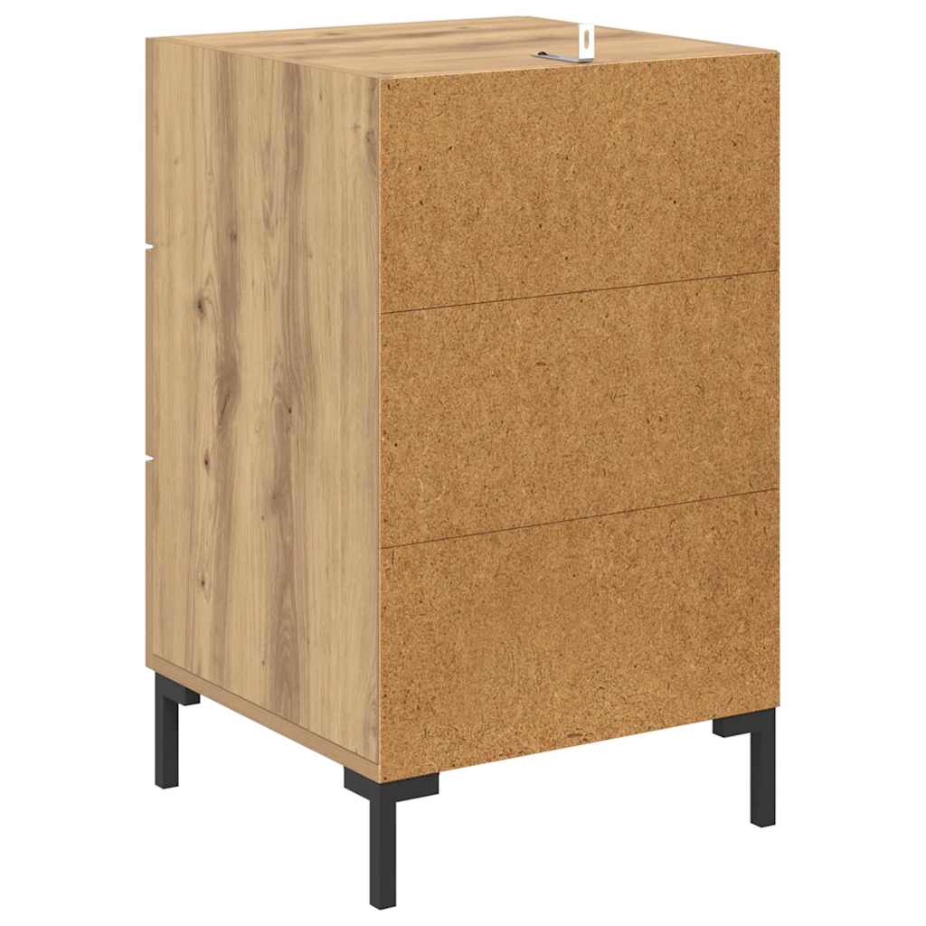 Noptiera Stejar Artizanal 40 x 40 x 66 cm Lemn compozit — imaginea 9