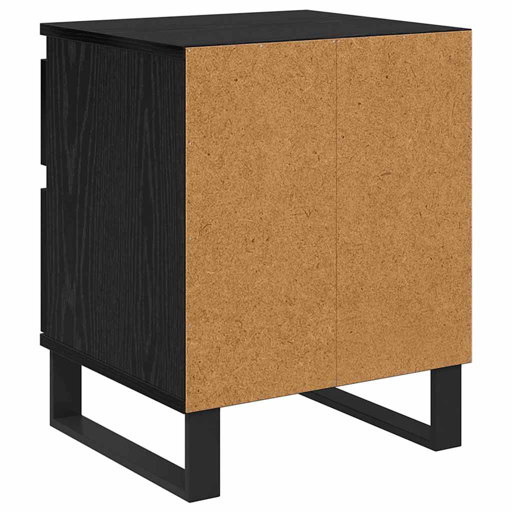 Noptiera Stejar Negru 40 x 35 x 50 cm Lemn compozit — imaginea 9