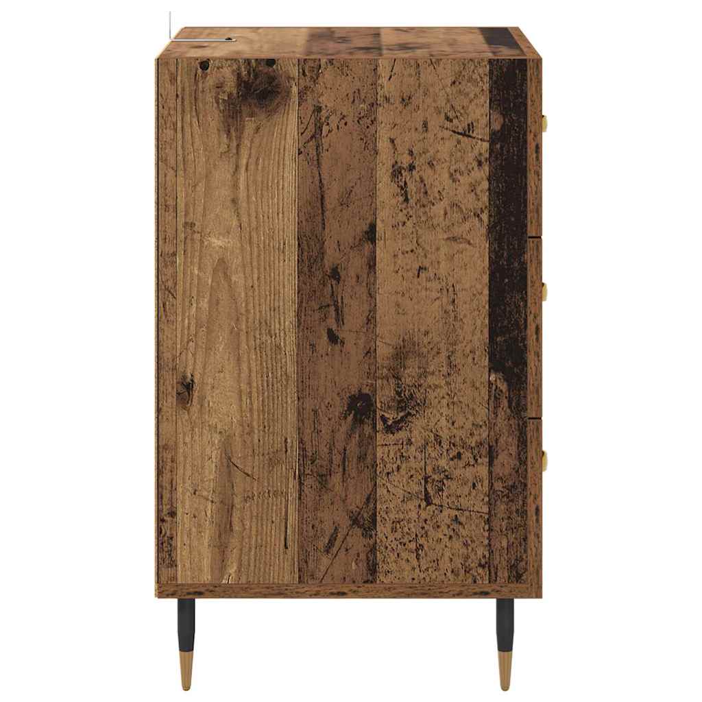 Noptiera Lemn vechi 40 x 40 x 66 cm Lemn compozit — imaginea 8