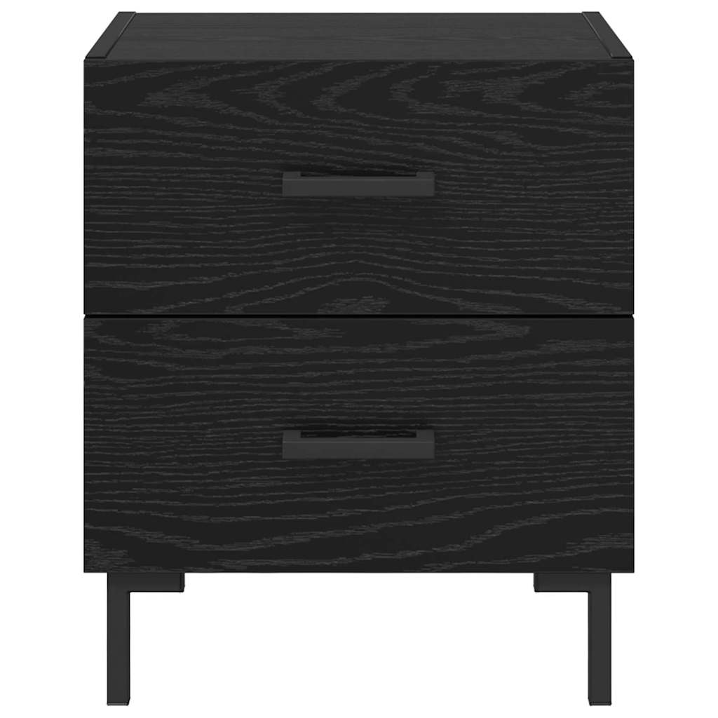 Noptiera cu sertar 2 pcs Stejar Negru 40 x 35 x 47,5 cm — imaginea 8