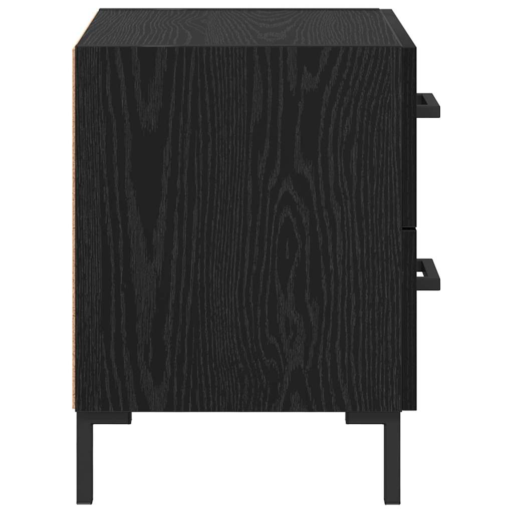 Noptiera cu sertar 2 pcs Stejar Negru 40 x 35 x 47,5 cm — imaginea 9
