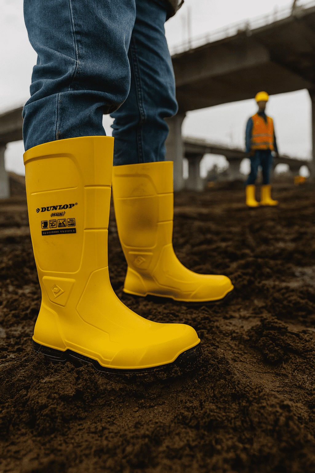 Cizme de lucru S5 Dunlop JobGuard Full Safety galben NA2JF01 – Bombeu otel, talpa SRC — imaginea 12