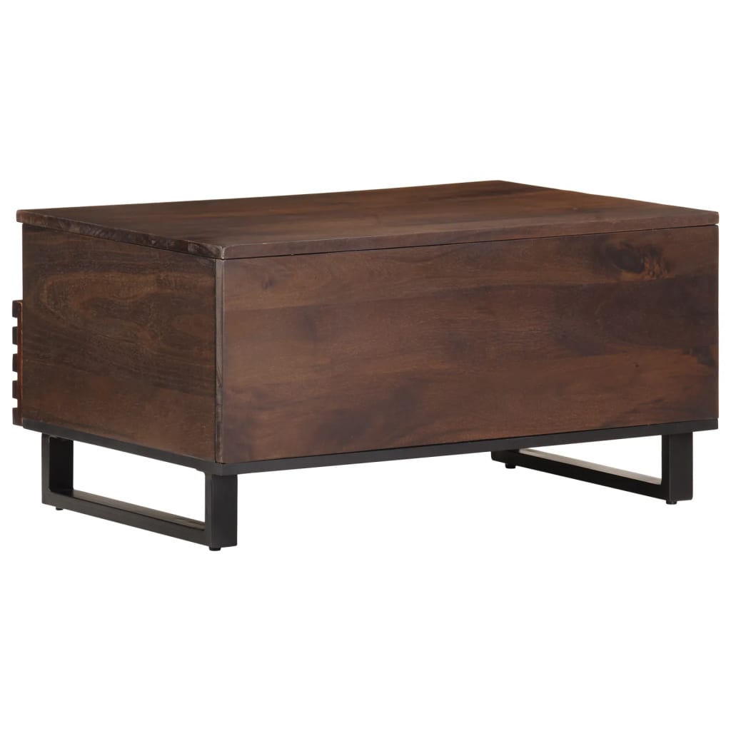 Masuta de cafea, maro, 80x55x40 cm, lemn masiv mango — imaginea 4