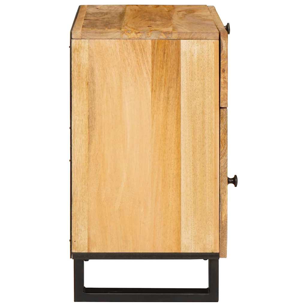 Dulap de noapte natural 50 x 33 x 60 cm Lemn de mango solid — imaginea 5