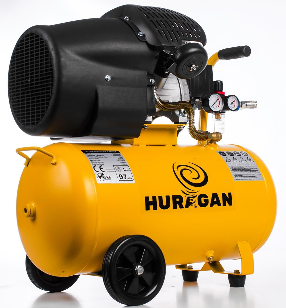 Compresor de aer 50L, 2T, debit 530 l/min, pentru atelier – XM88002