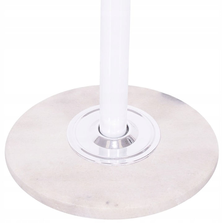 Cuier tip pom din metal cu baza de marmura, 14 agatatoare, 176cm, alb — imaginea 3