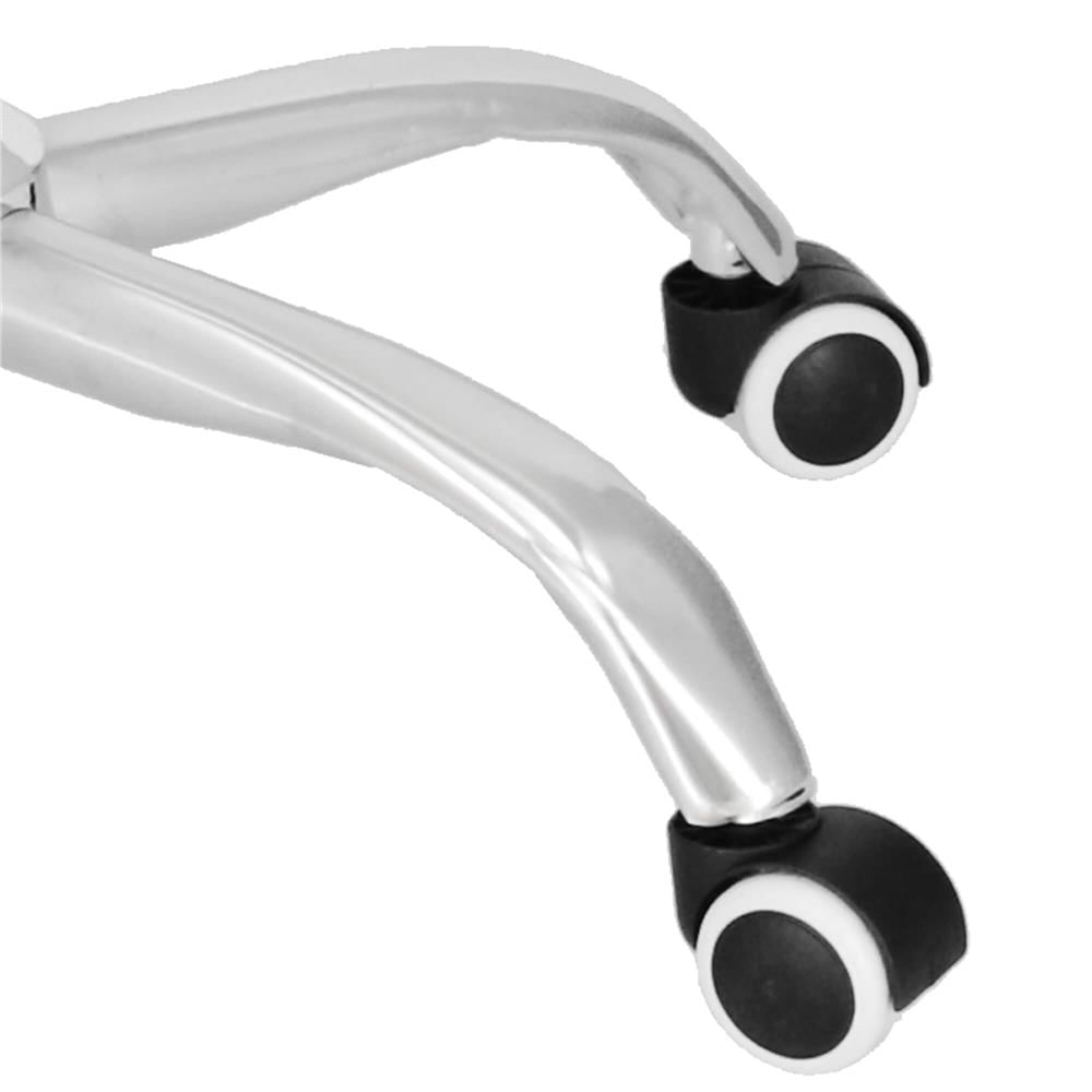Scaun de birou ergonomic, tapitat cu piele ecologica, 120kg, alb gri — imaginea 9