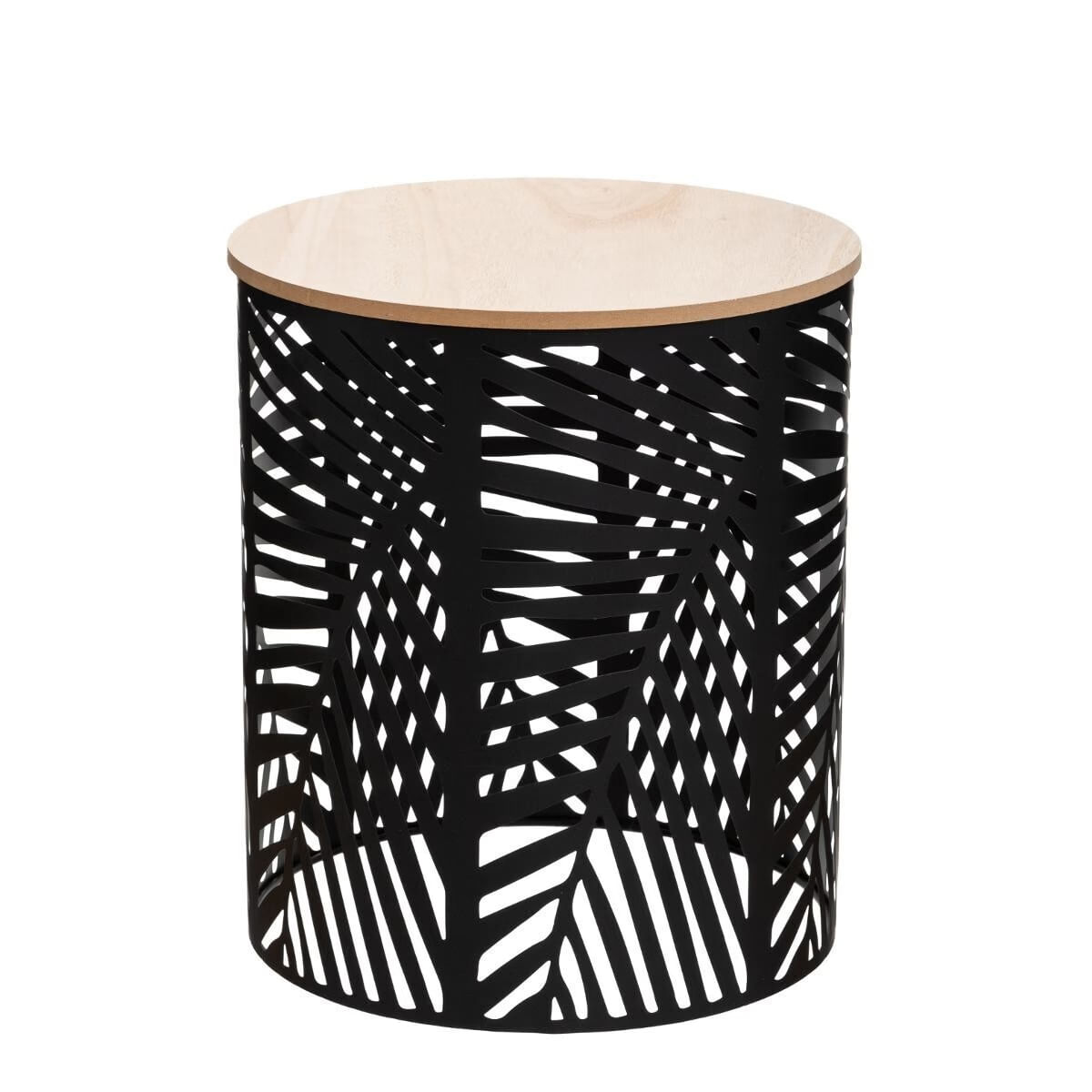 Set 2 masute cafea Atmosphera Akira, 39x45 cm si 35x40 cm, structura metalica, negru — imaginea 3
