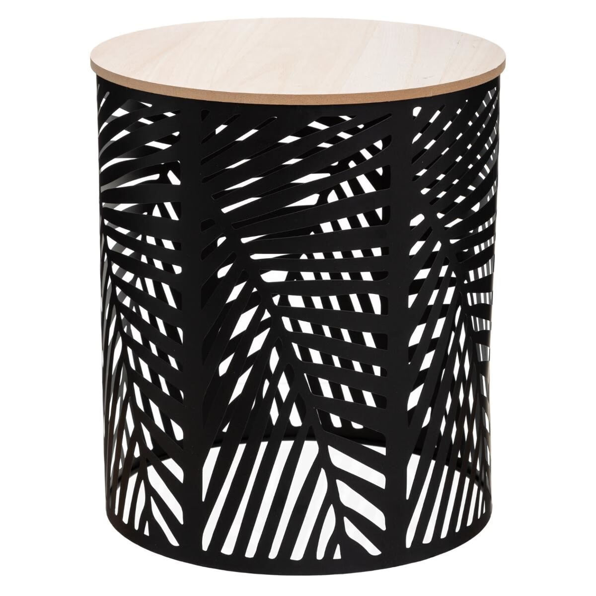 Set 2 masute cafea Atmosphera Akira, 39x45 cm si 35x40 cm, structura metalica, negru — imaginea 4
