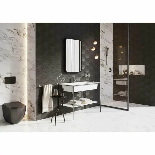 Baterie lavoar cu pipa mobila Ferro Fiesta crom — imaginea 4