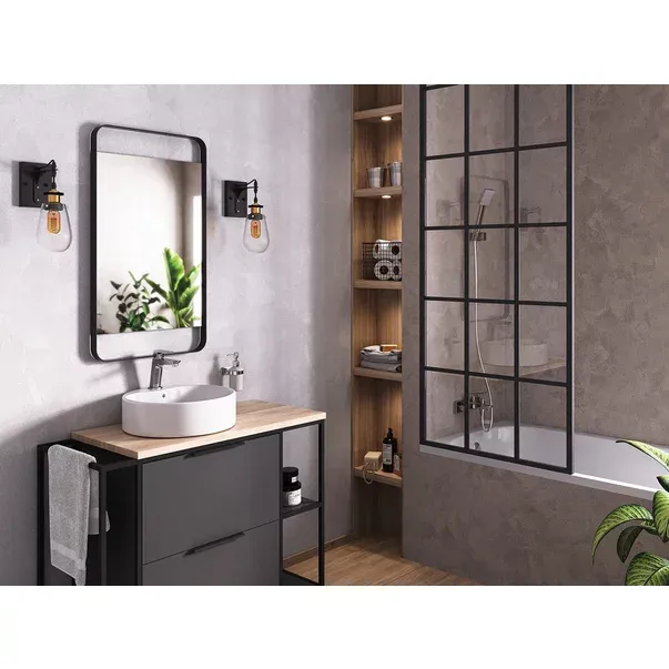 Baterie lavoar Ferro Vitto Verdeline monocomanda crom lucios — imaginea 3