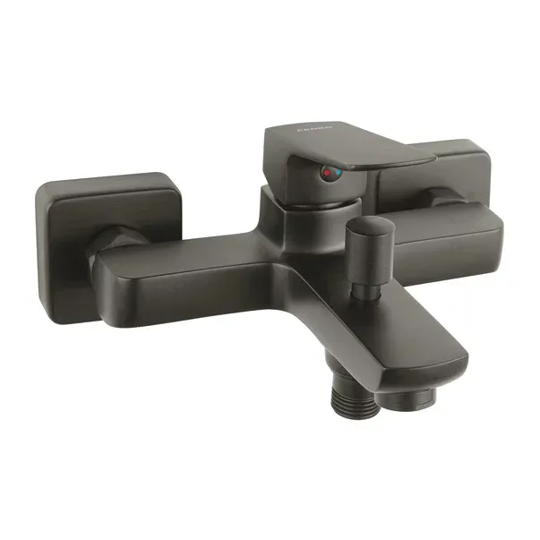 Baterie cada-dus Ferro Vitto Verdeline monocomanda gri Gun Metal mat — imaginea 2