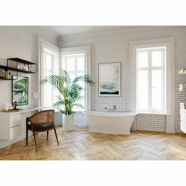 Baterie cada - dus cu 4 piese Ferro Square crom — imaginea 4