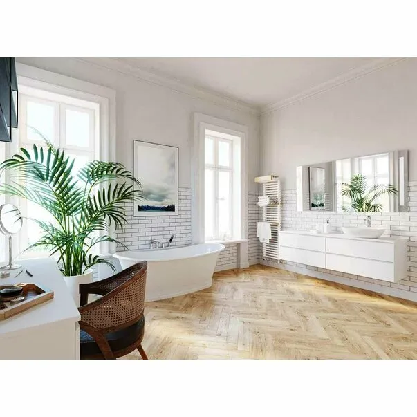 Baterie cada - dus cu 4 piese Ferro Square crom — imaginea 5