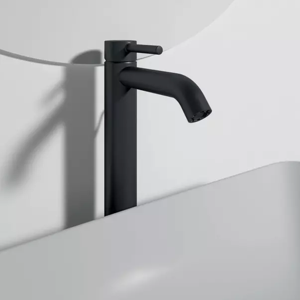 Baterie lavoar inalta Ideal Standard Ceraline cu ventil metalic Pop-Up negru mat — imaginea 2