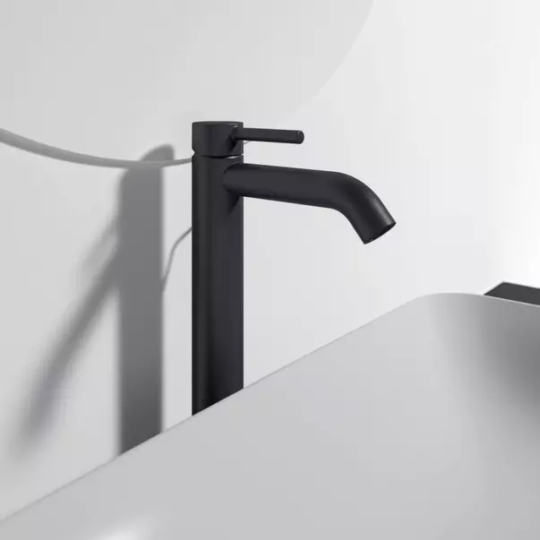 Baterie lavoar inalta Ideal Standard Ceraline cu ventil metalic Pop-Up negru mat — imaginea 4