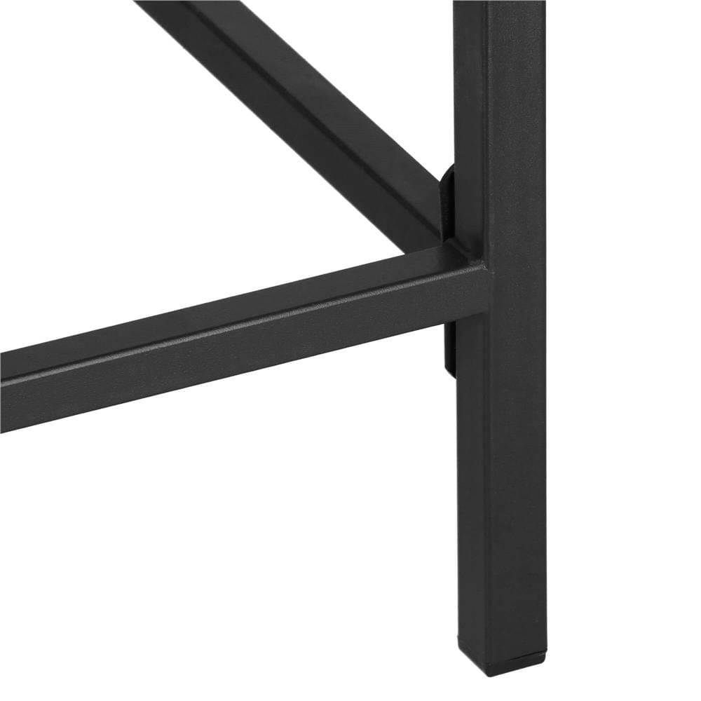 Birou tip masa laterala, cu cadru din otel, 50x100x76 cm, industrial, maro — imaginea 6
