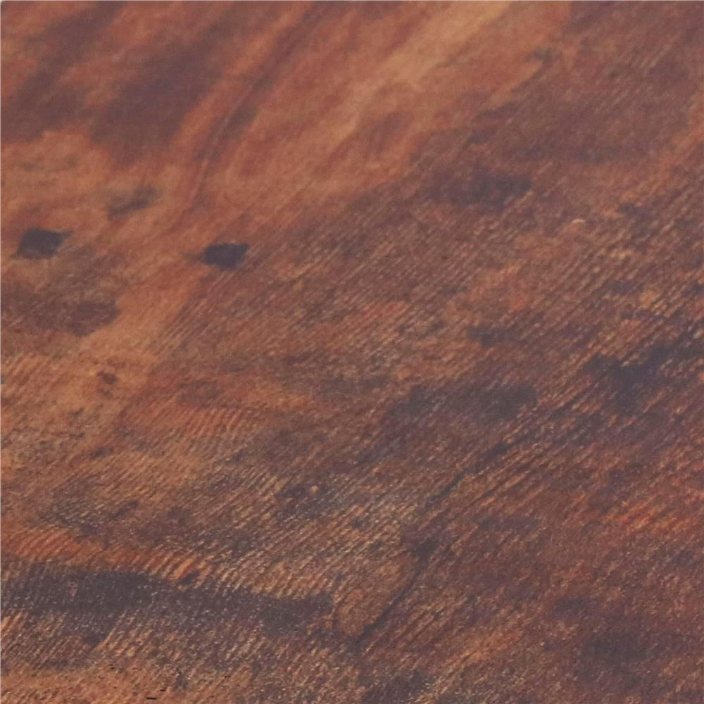 Birou tip masa laterala, cu cadru din otel, 50x100x76 cm, industrial, maro — imaginea 10