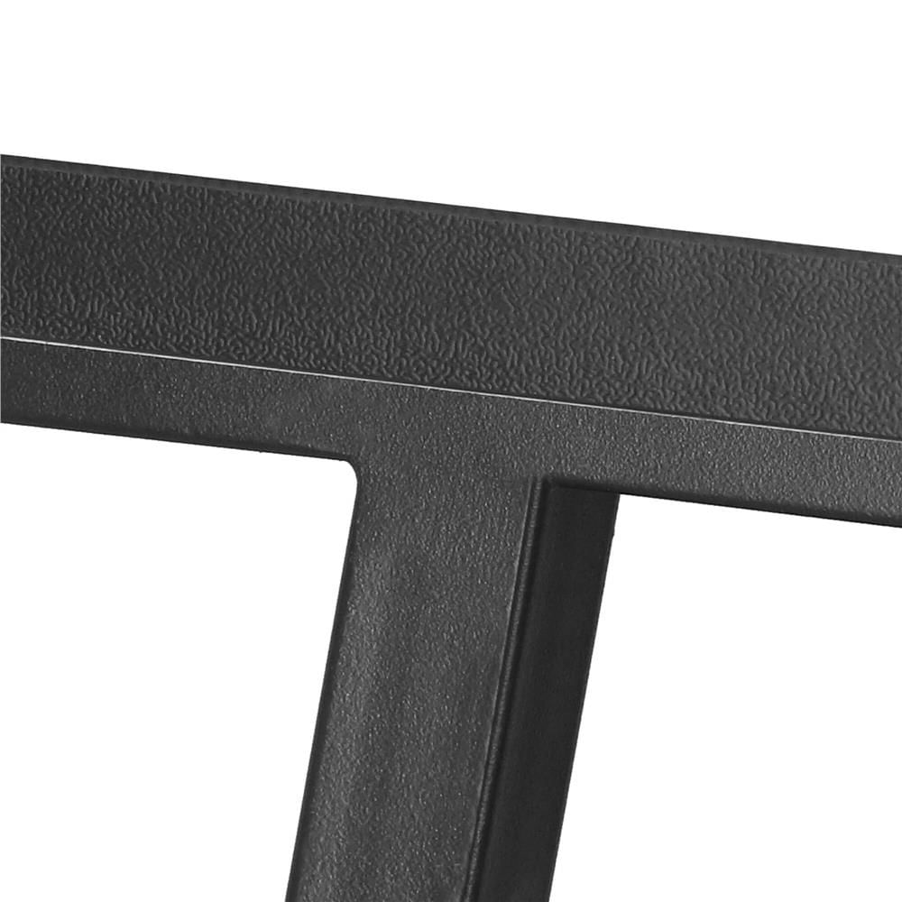 Birou tip masa laterala, cu cadru din otel, 50x100x76 cm, industrial, maro — imaginea 11