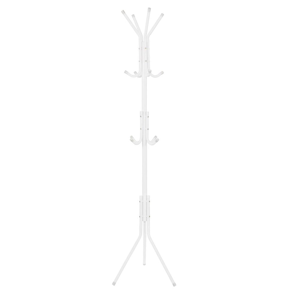 Cuier tip pom metalic Sersimo, 12 agatatoare, 177cm, alb — imaginea 4