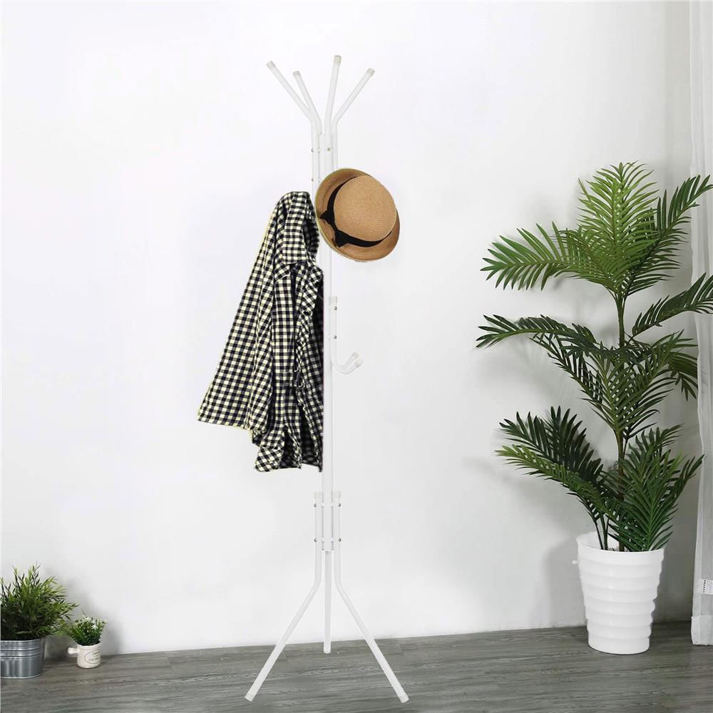 Cuier tip pom metalic Sersimo, 12 agatatoare, 177cm, alb — imaginea 9